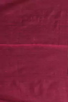Magenta Black Half N Half Cotton Handspun Soft Saree With Pompom