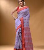 Lavender Silk Matka Soft Saree With Nakshi Pallu
