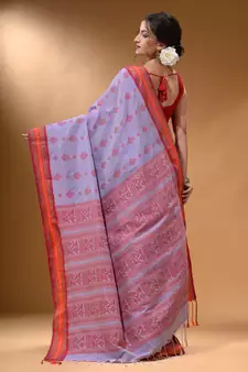 Lavender Silk Matka Soft Saree With Nakshi Pallu
