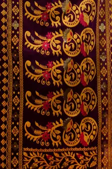 Purple Cotton Handwoven Jamdani Saree With Small Buttas And Nakshi Designs