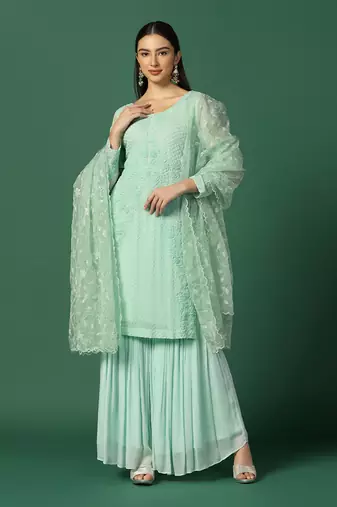 Pista Green Sharara Set