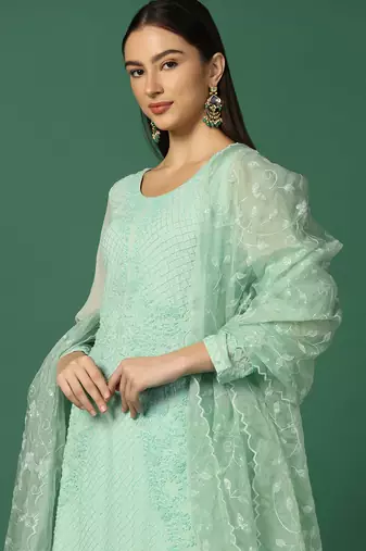 Pista Green Sharara Set