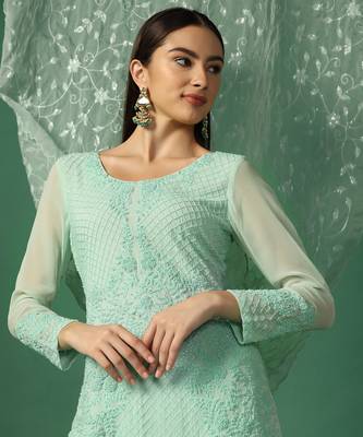 Pista Green Sharara Set 6