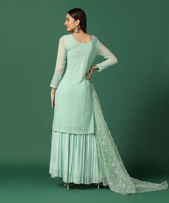 Pista Green Sharara Set 8