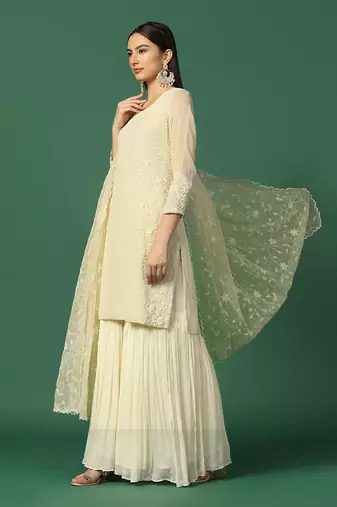 Cream Sharara Set