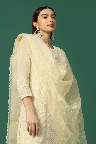 Cream Sharara Set