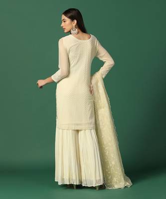 Cream Sharara Set 7