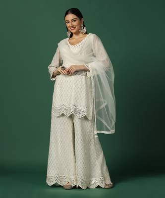 Cream Sharara Set 2