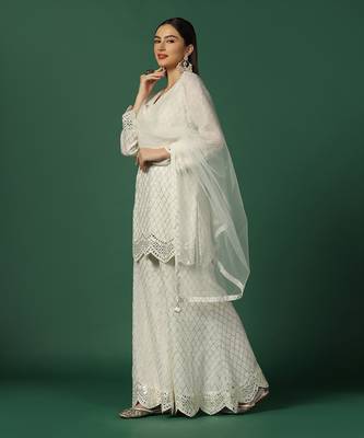Cream Sharara Set 3