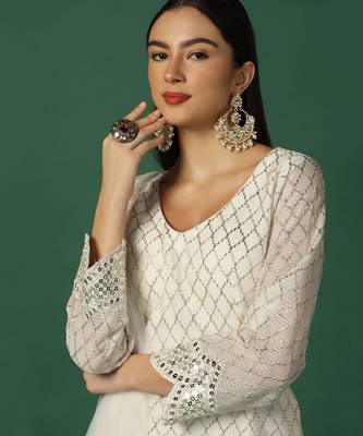 Cream Sharara Set 6