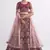  Red Cording Thread Sequins Embroidered With Zari Work Net Semi Stitched Party Wear Lehenga Choli