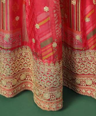 Shades Of Pink Anarkali With Gota Work 6