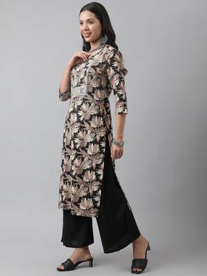 Black printed cotton ethnic-kurtis 3