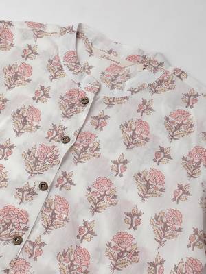 White printed cotton ethnic-kurtis 2