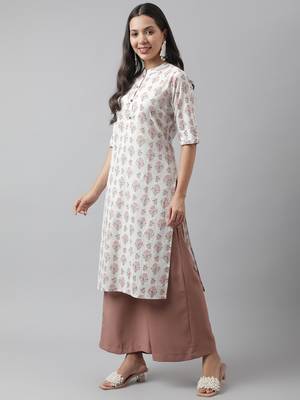 White printed cotton ethnic-kurtis 3