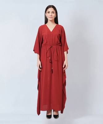 Russet Lurex Full Length Kaftan 1