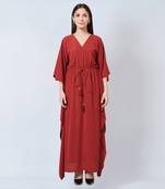 Russet Lurex Full Length Kaftan