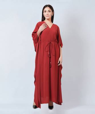 Russet Lurex Full Length Kaftan 3