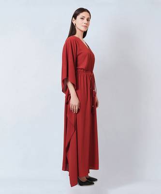Russet Lurex Full Length Kaftan 4