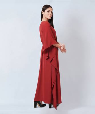 Russet Lurex Full Length Kaftan 5