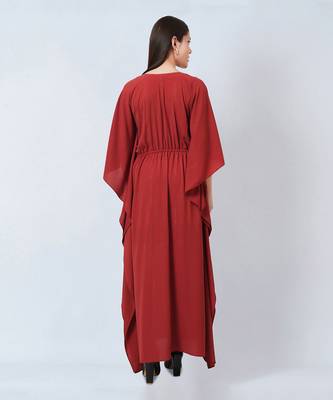 Russet Lurex Full Length Kaftan 6