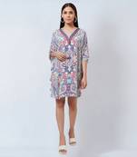 Mauve And Blue Paisley Tunic