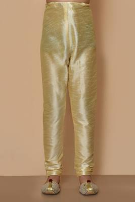 Green embroidered art silk boys-kurta-pyjama 5
