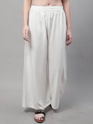 Off white Rayon flared palazzo 1