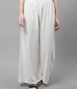 Off white Rayon flared palazzo