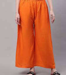 Orange Rayon flared Palazzo