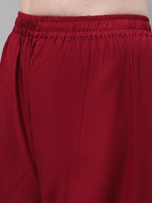 Maroon Rayon flared Palazzo 6