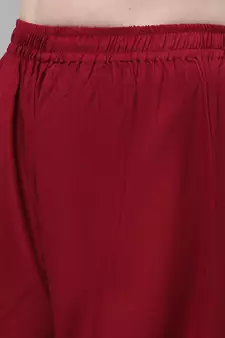 Maroon Rayon flared Palazzo