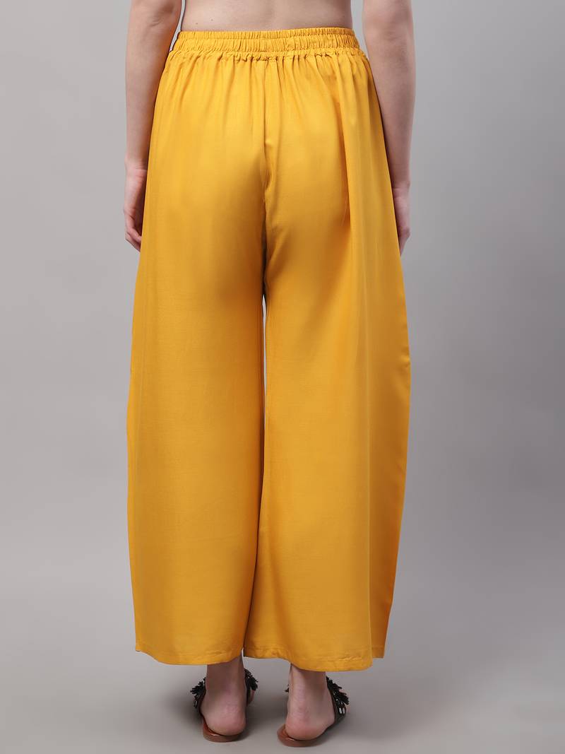 Mustard Rayon flared Palazzo