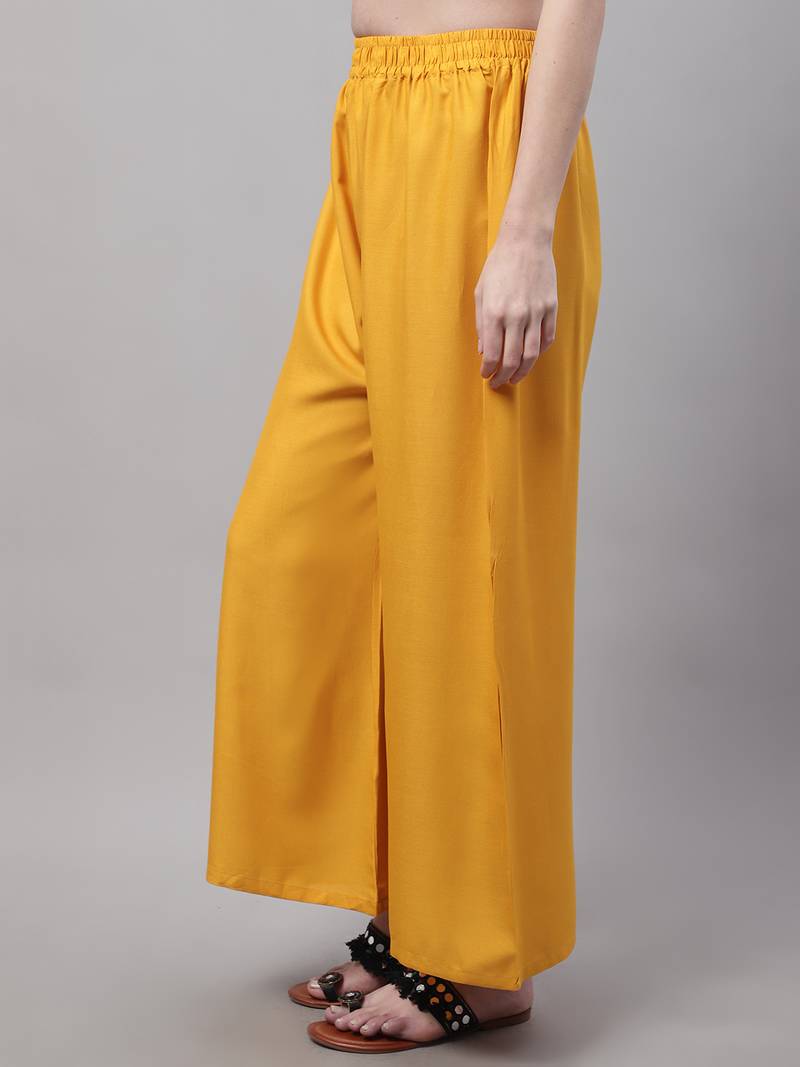 Mustard Rayon flared Palazzo