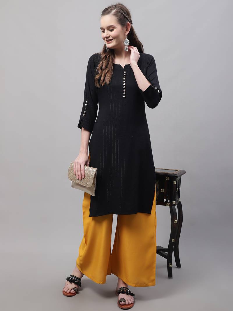 Mustard Rayon flared Palazzo