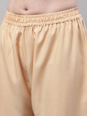 Beige Rayon flared Palazzo 6