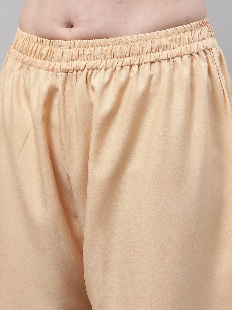 Beige Rayon flared Palazzo