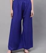 Royal Blue Rayon flared Palazzo