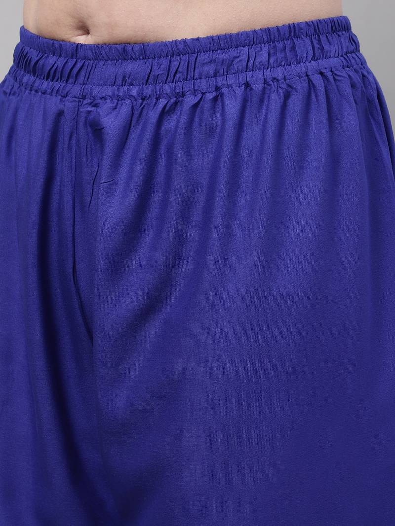 Royal Blue Rayon flared Palazzo