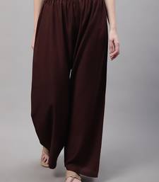 Brown Rayon flared Palazzo