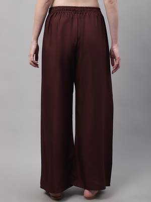Brown Rayon flared Palazzo 2