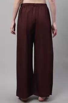 Brown Rayon flared Palazzo