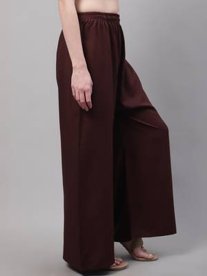 Brown Rayon flared Palazzo 4