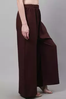 Brown Rayon flared Palazzo