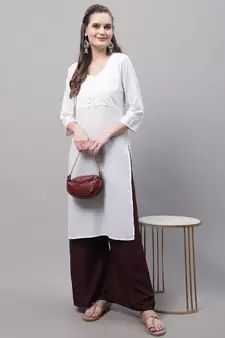 Brown Rayon flared Palazzo
