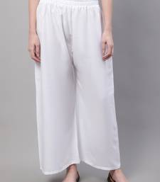 White Rayon flared Palazzo
