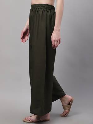 Olive Rayon flared Palazzo 3
