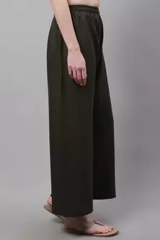 Olive Rayon flared Palazzo