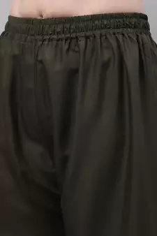 Olive Rayon flared Palazzo