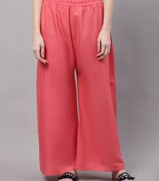 Peach Rayon flared Palazzo